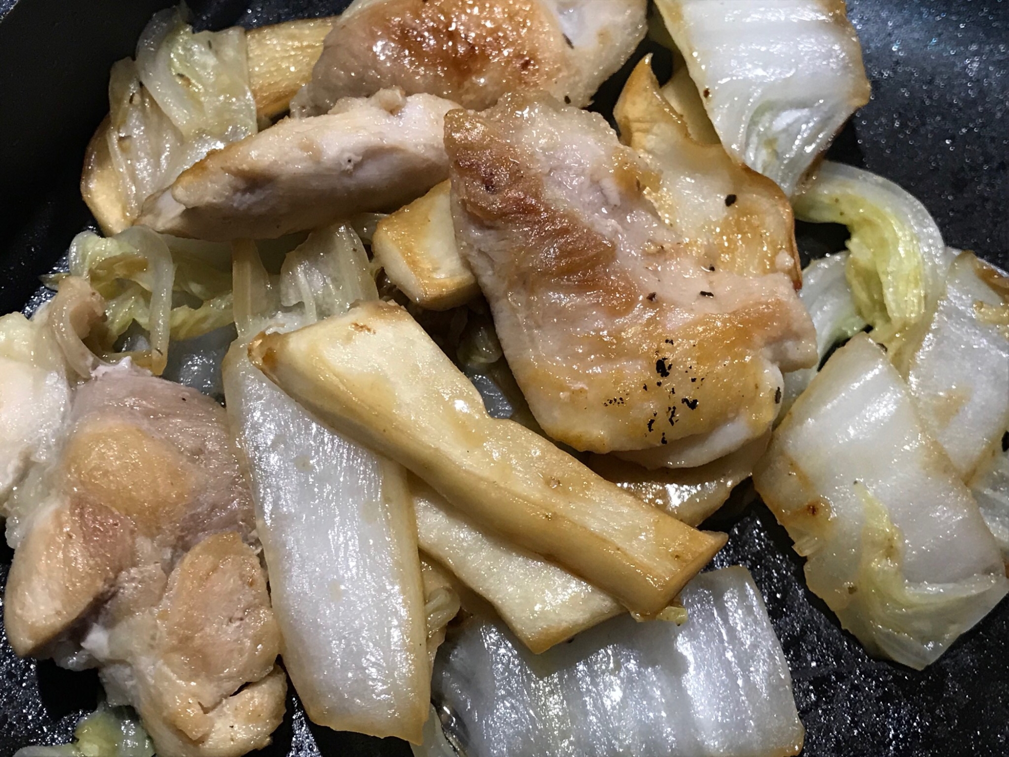 鶏と白菜の中華炒め