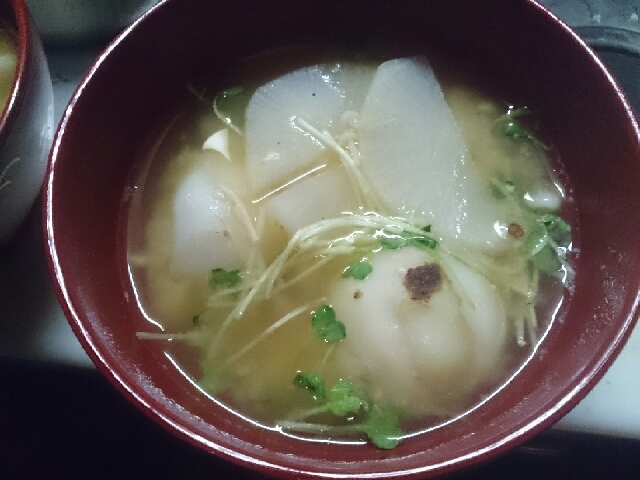 里芋と大根で冬の味噌汁