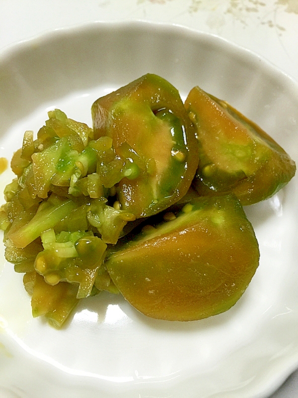 青いトマトで作る青トマトの醤油漬け レシピ 作り方 By ねこりん 楽天レシピ