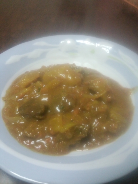 こんにゃく粉でとろーりカレー