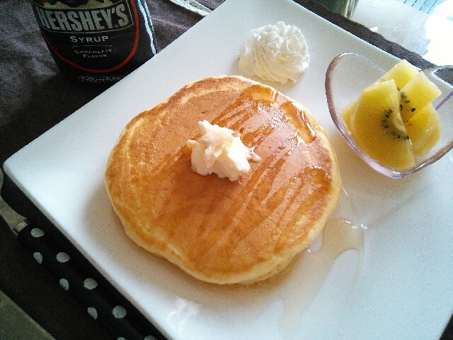 hmで簡単 憧れの分厚いパンケーキ レシピ 作り方 By Kuuuma 楽天レシピ