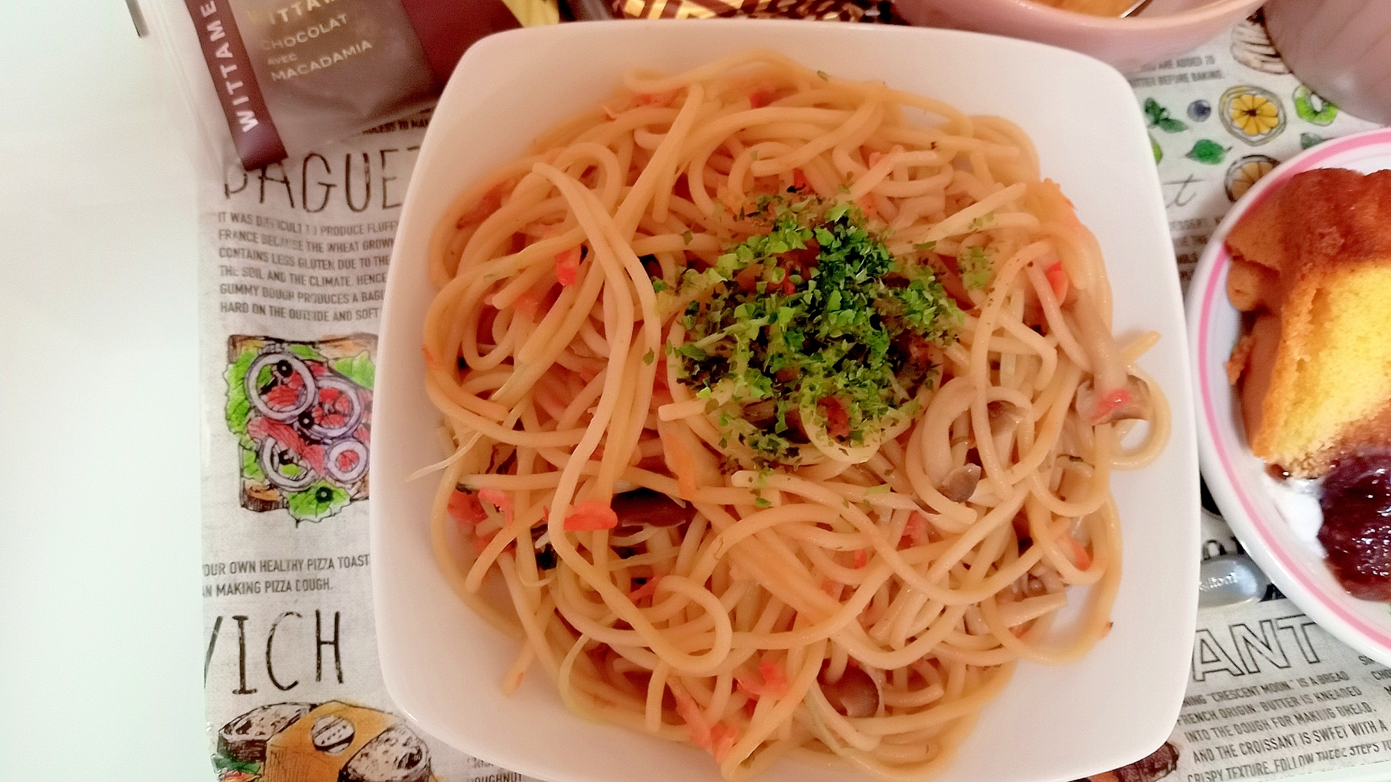 さくらえびと水菜の和風パスタ