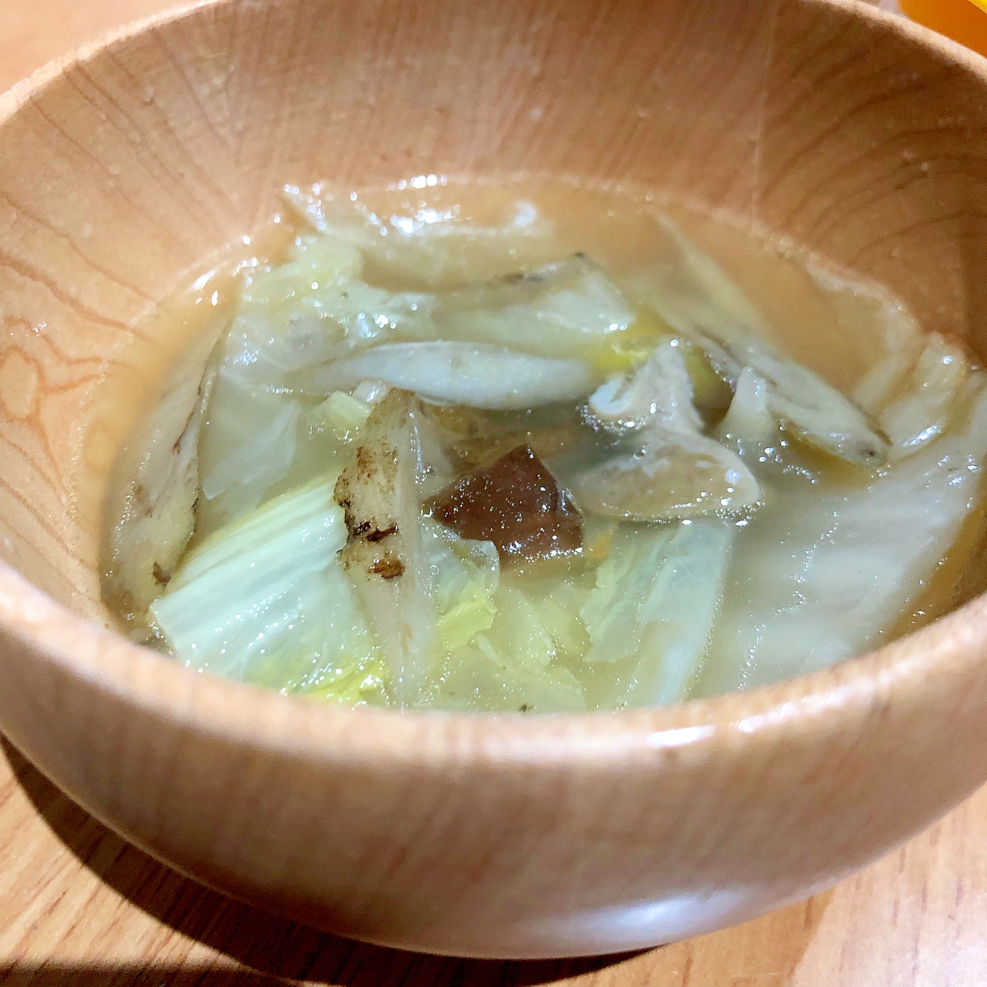 白菜とごぼうの和風スープ！