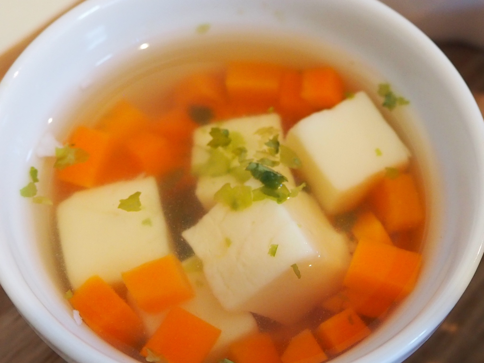 離乳食★豆腐と人参の和風スープ
