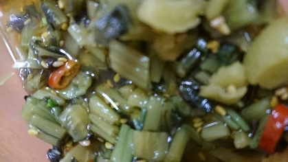 野沢菜酢醤油漬け