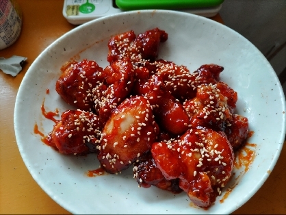 甘辛コチュジャンで韓国の鶏唐揚げ★ヤンニョムチキン
