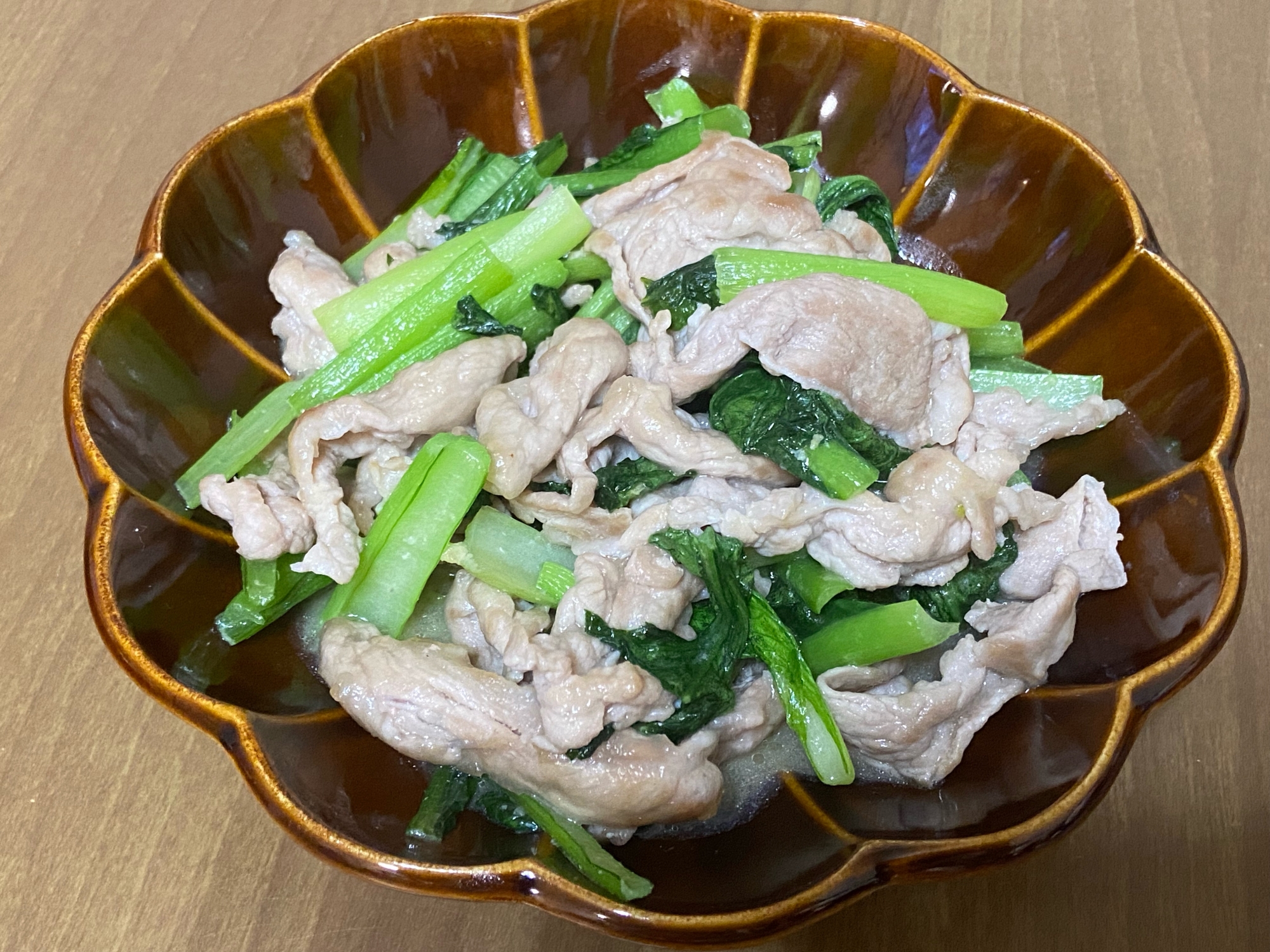 豚と小松菜の塩ダレ炒め