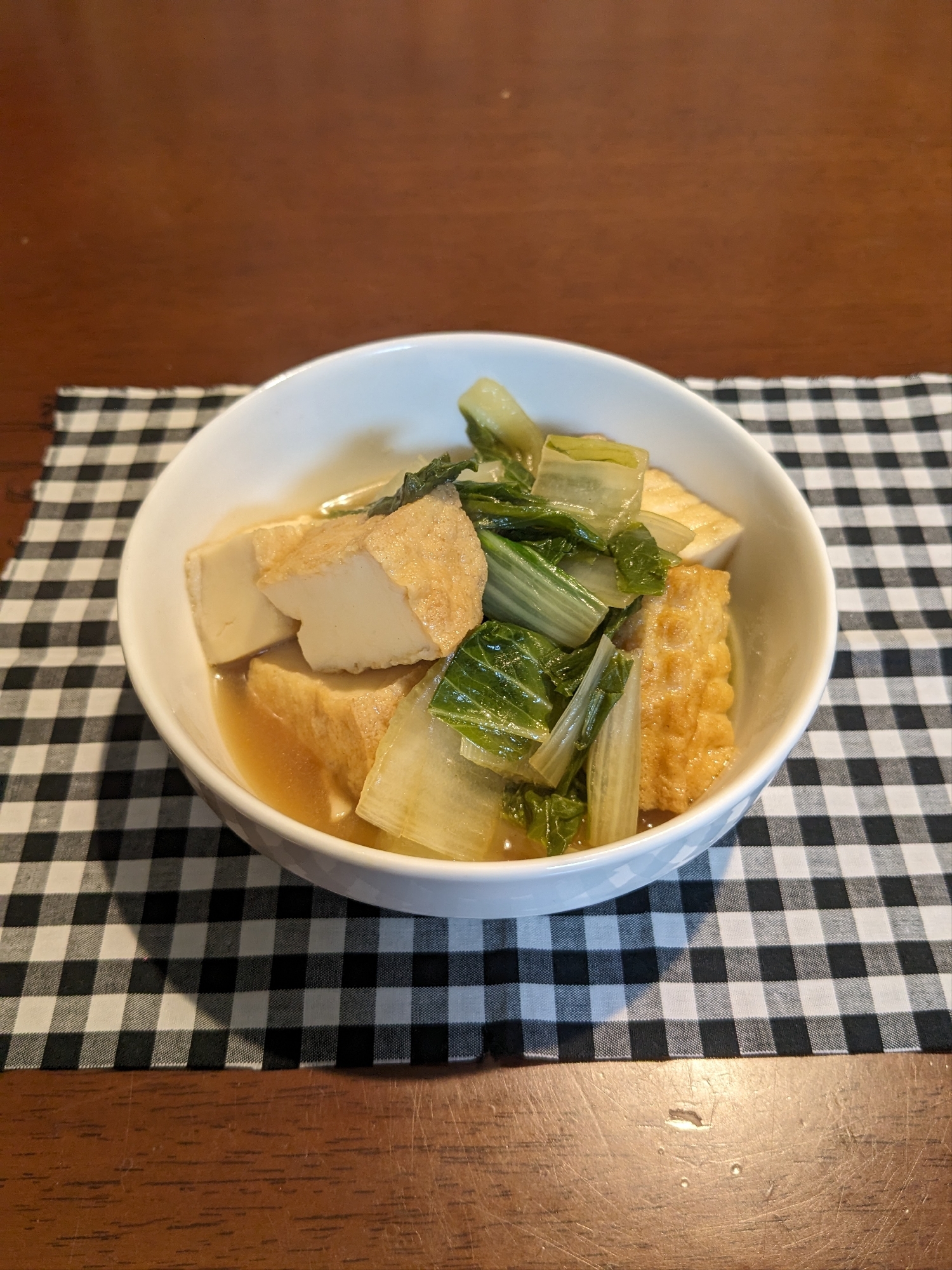 しろなと厚揚げの炊いたん