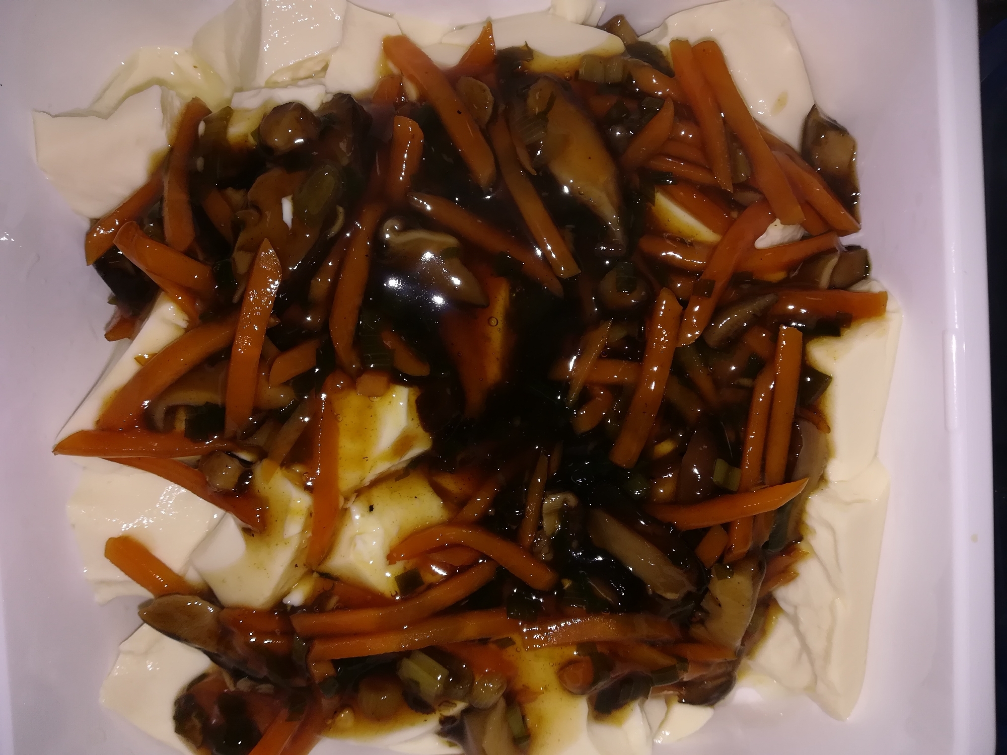 豆腐の五目あんかけ