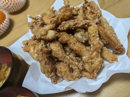 鶏むね肉でスティック唐揚げ♪