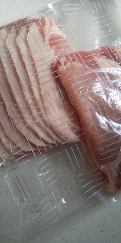 豚ロース薄切り肉の小分け冷凍保存方法