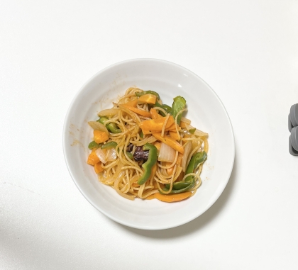 醤油入りナポリタン