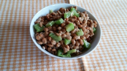 納豆の食べ方-ブロッコリーの茎♪