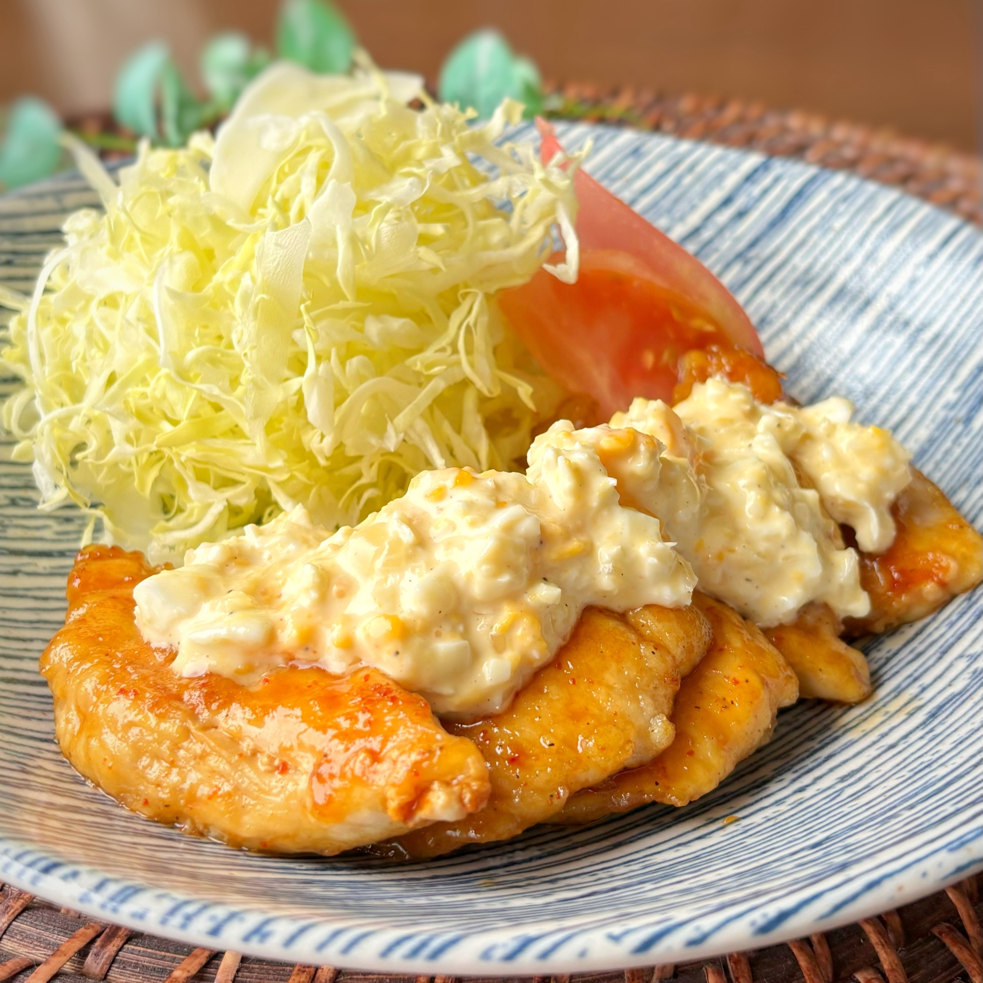 揚げない鶏むねチキン南蛮と簡単タルタルソース