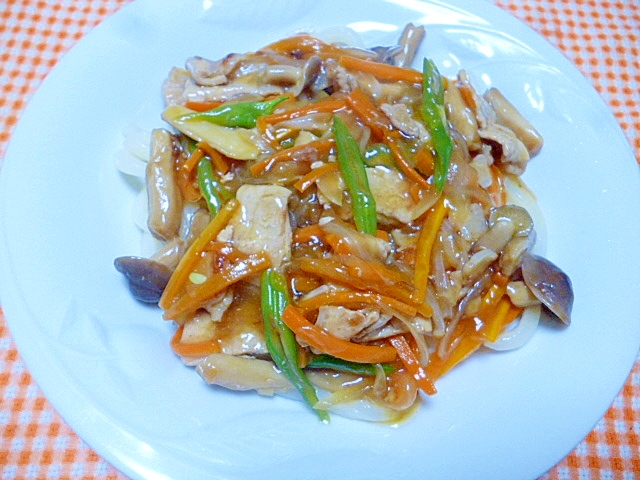 野菜餡かけうどん