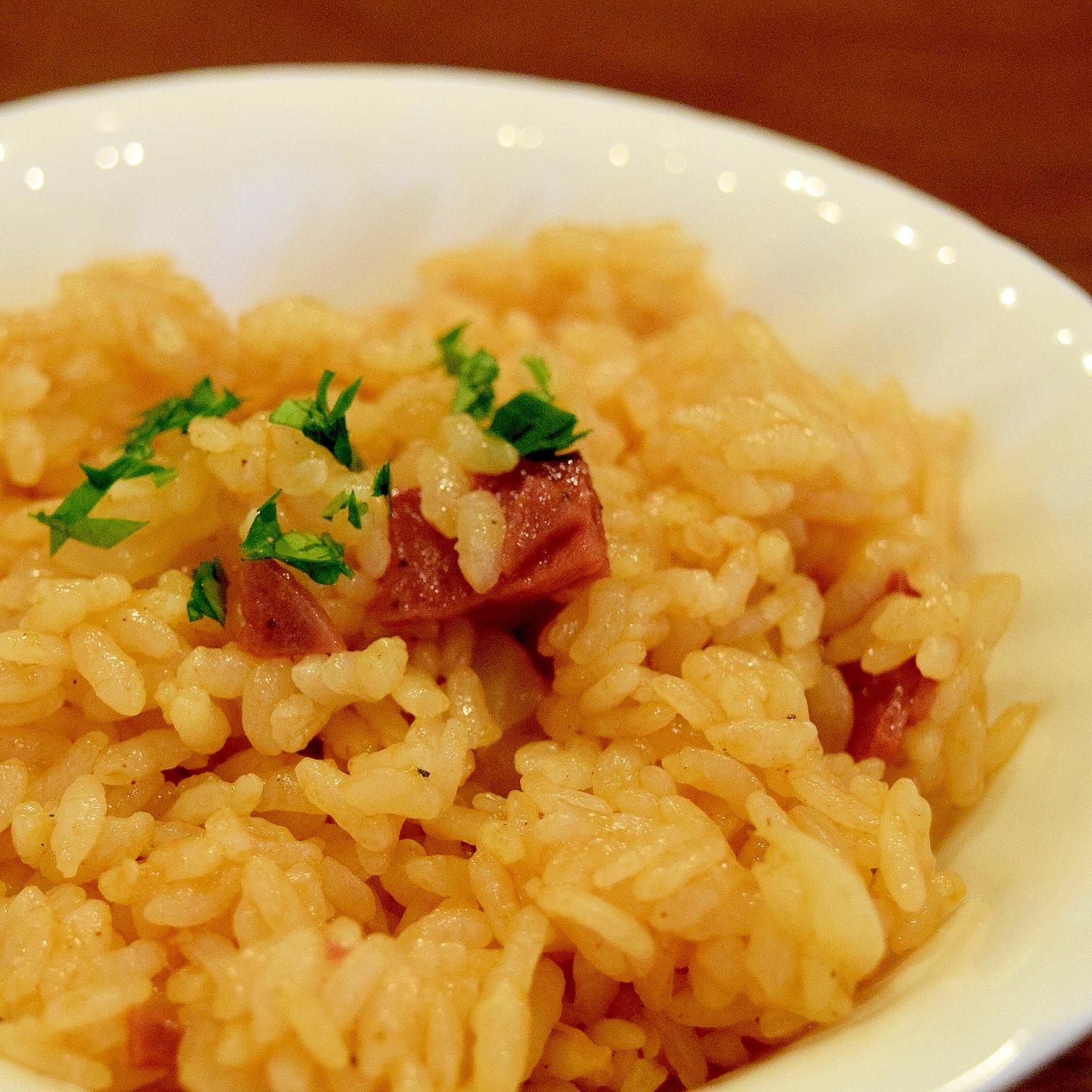 レンジで手軽にケチャップご飯