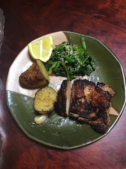 鶏胸肉の味噌漬け焼き