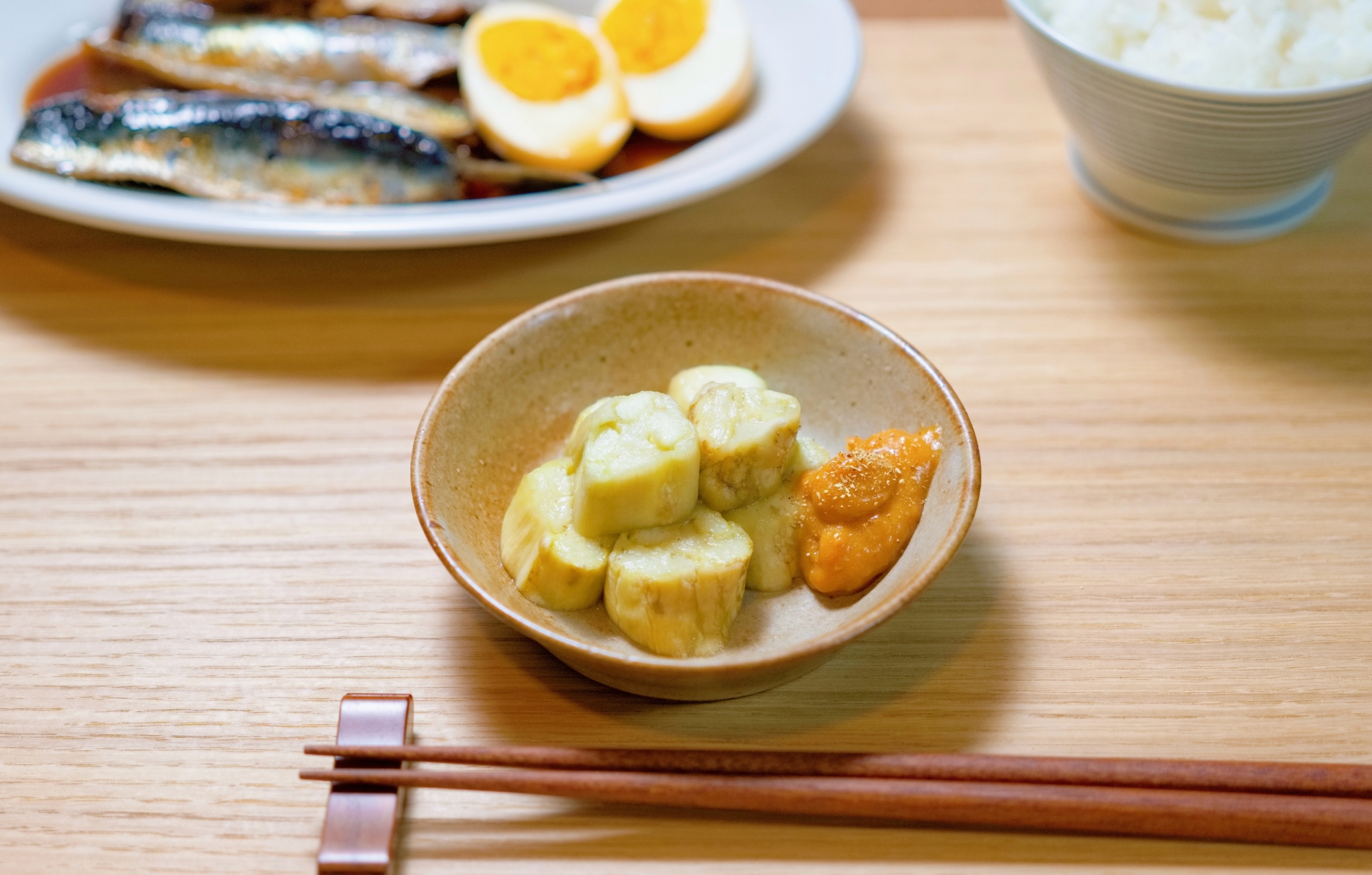 蒸しなすのみそだれ添え【和食・副菜】#ナス
