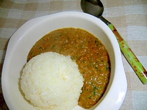 ほうれん草とひき肉のポパイカレー♪