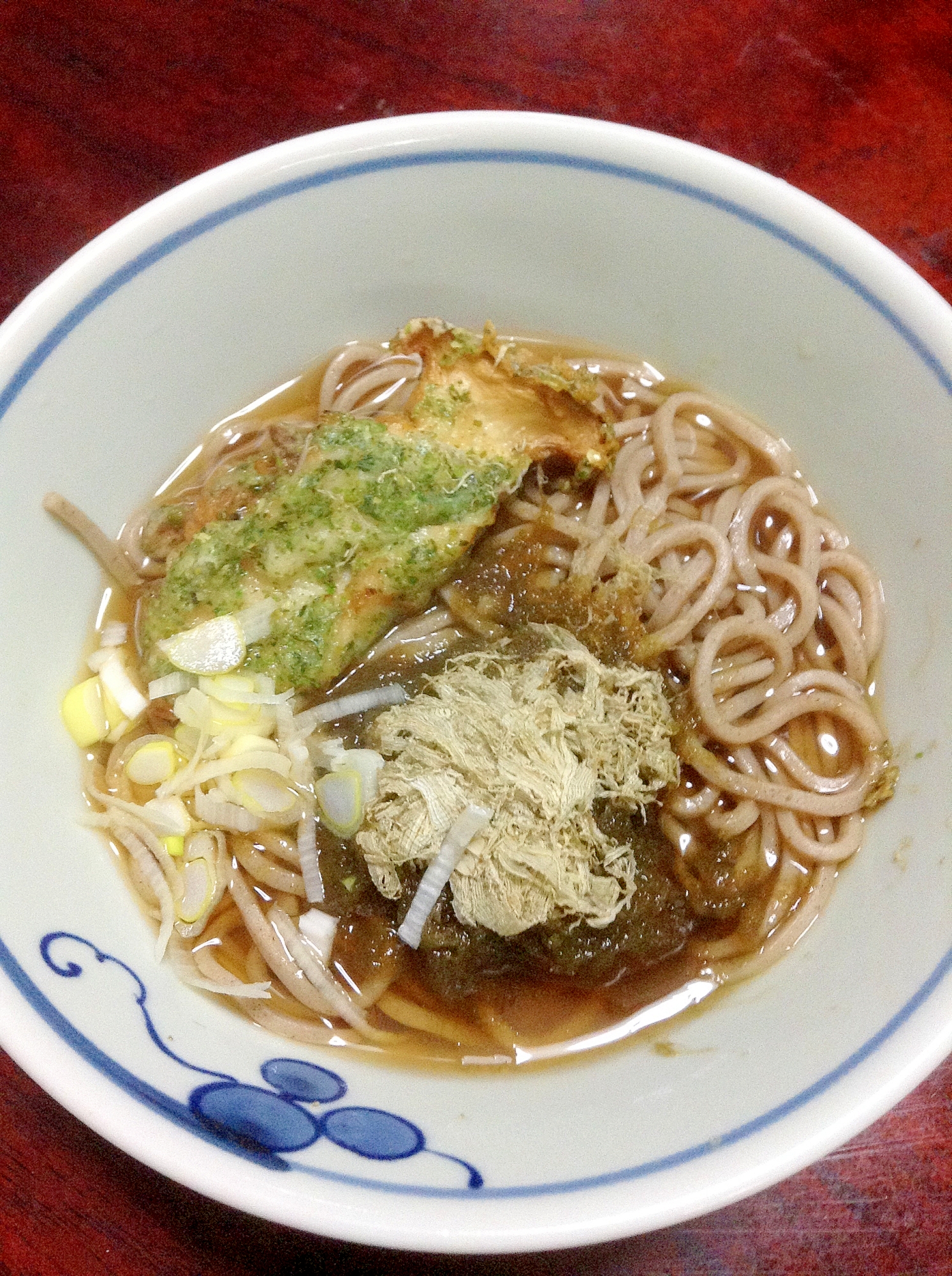 エリンギの磯部天とトロロ昆布の蕎麦【今日の献立】