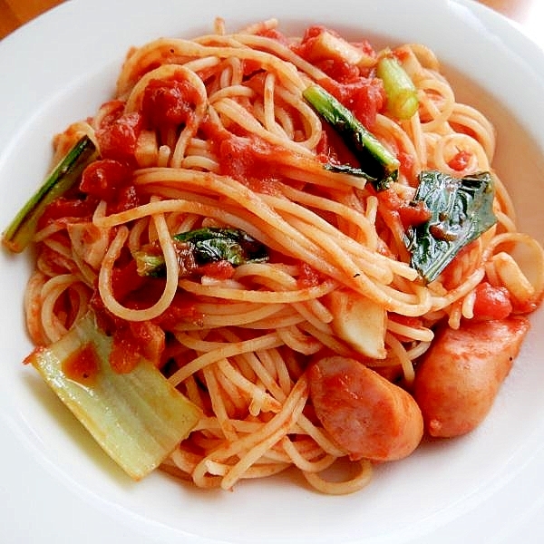 +粗挽きウインナー❤アラビアータ風パスタ♪