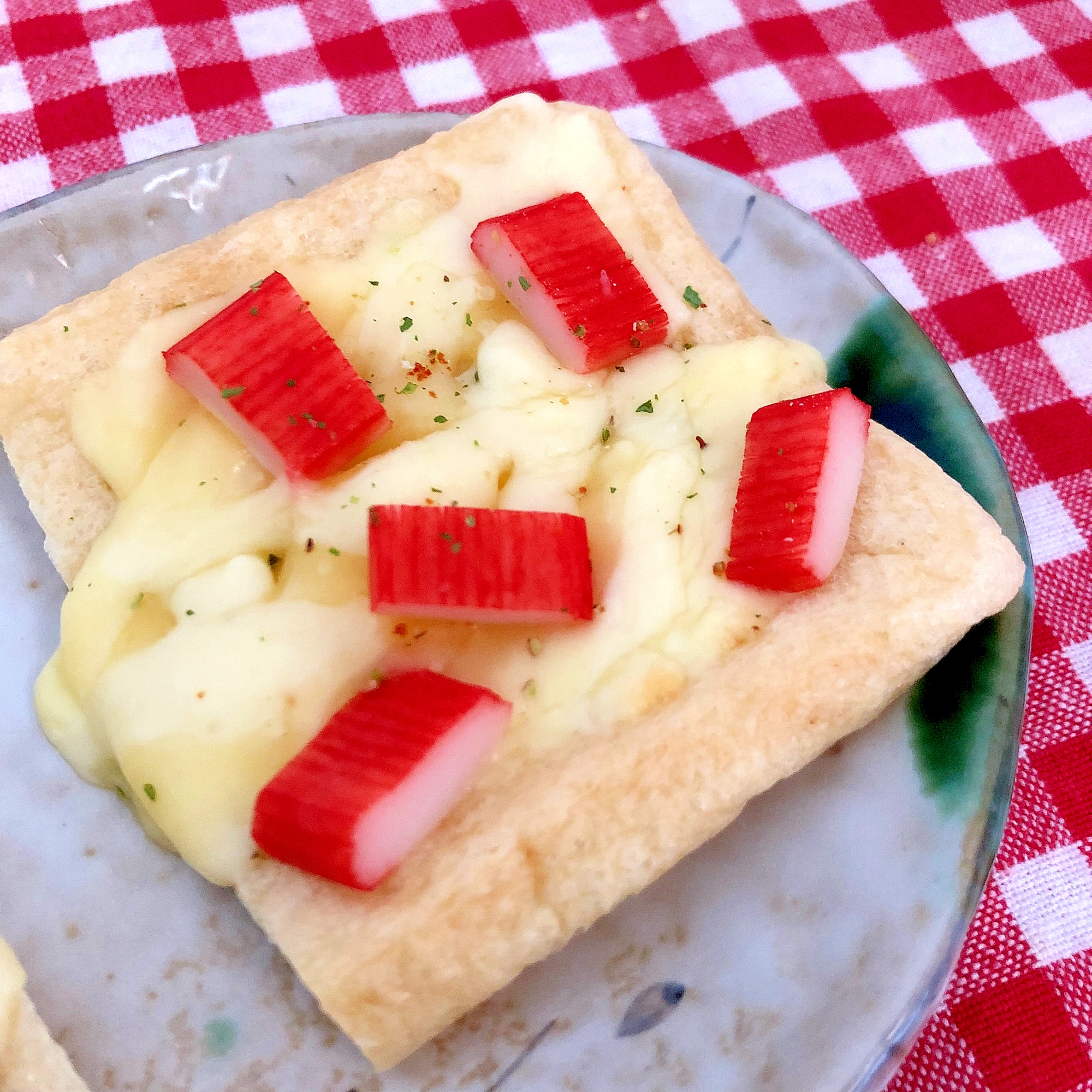 カニカマの油揚げ焼き★