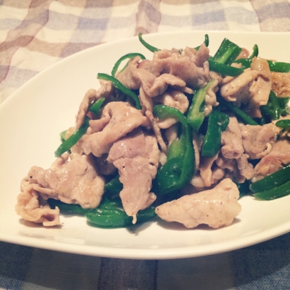 味覇で簡単に☆豚肉ピーマン炒め
