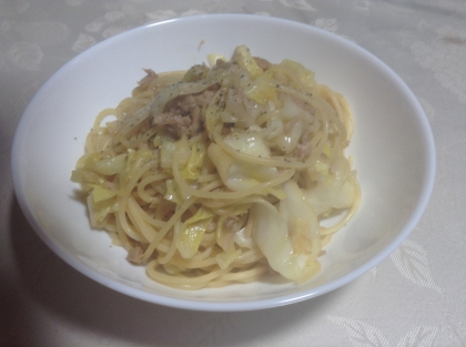 春キャベツとツナのパスタ