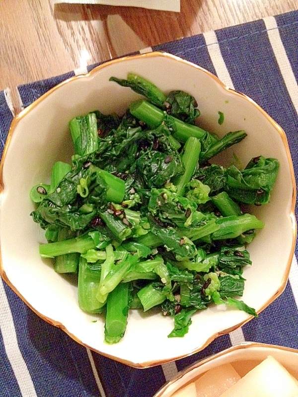のらぼう菜と黒胡麻和え