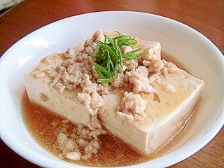 豆腐の鶏そぼろあんかけ