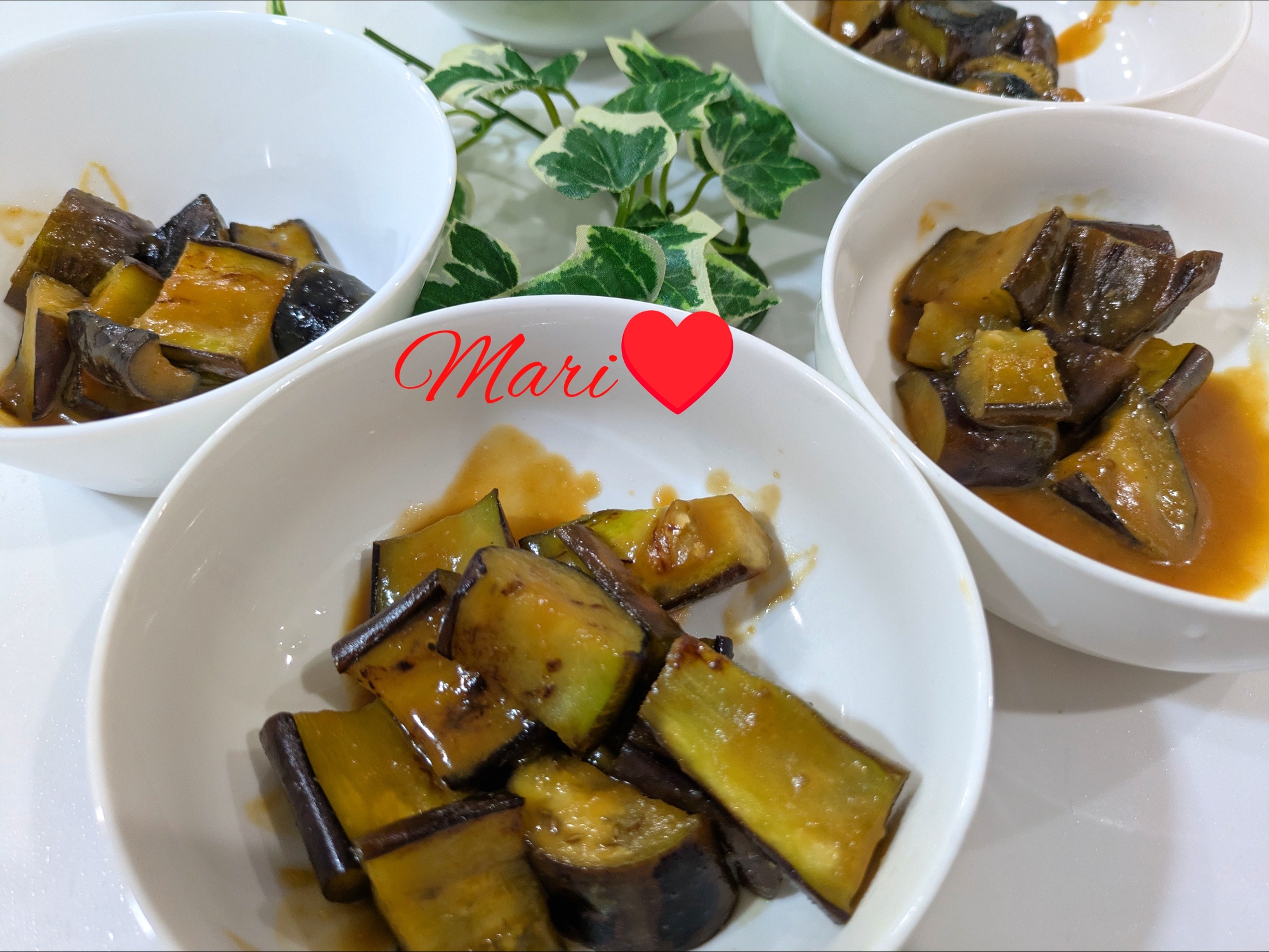 フライパンで簡単！長なすの味噌炒め