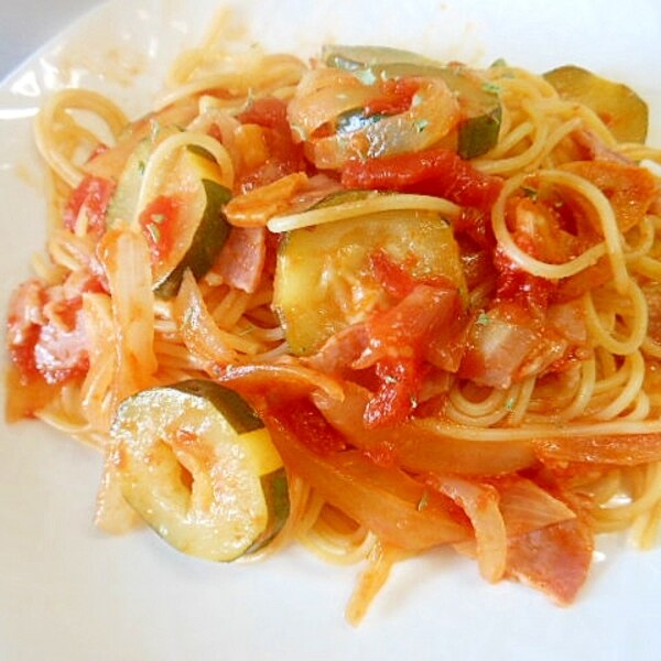 ズッキーニとベーコンのトマトパスタ レシピ 作り方 By アルプスの乙女 楽天レシピ ズッキーニとベーコンのトマトパスタ レシピ 作り方 By アルプスの乙女 楽天レシピ