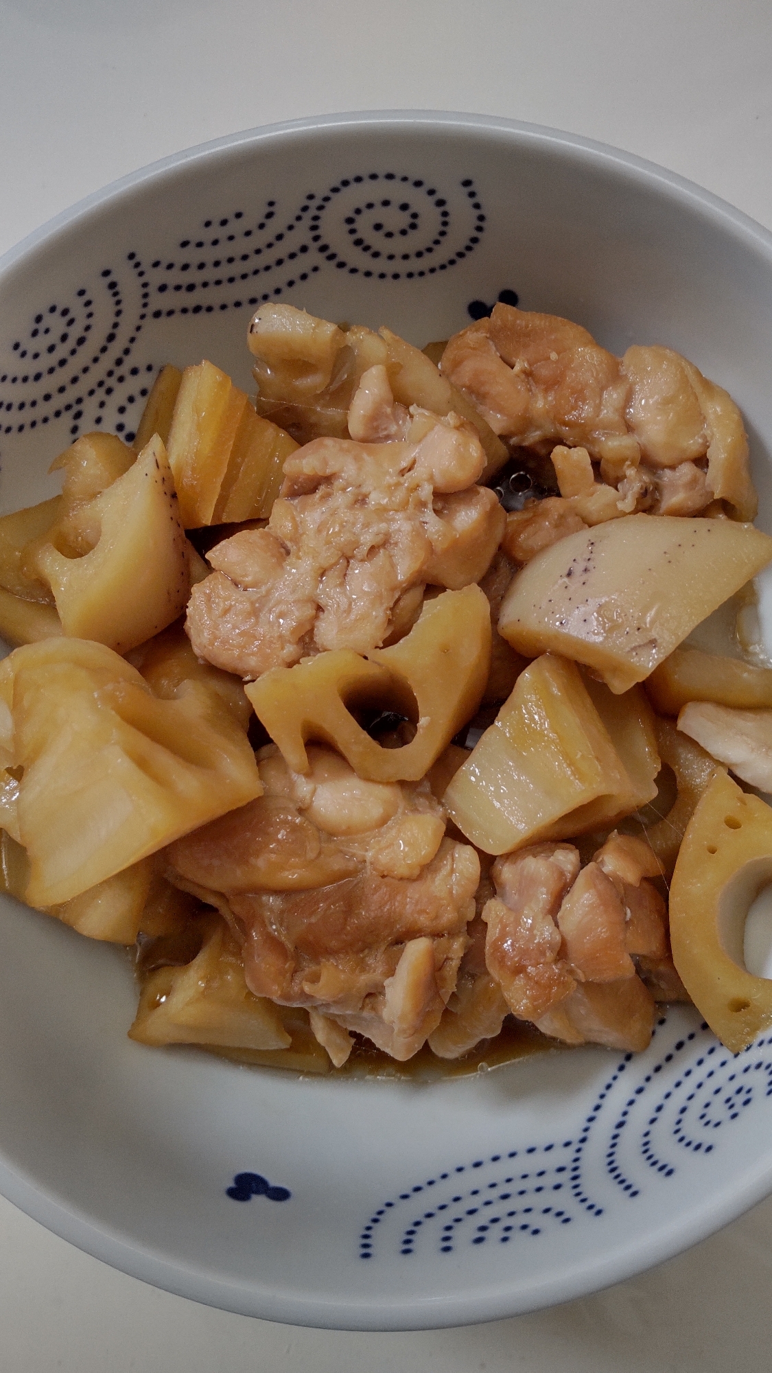 鶏もも肉とレンコンの煮物☆