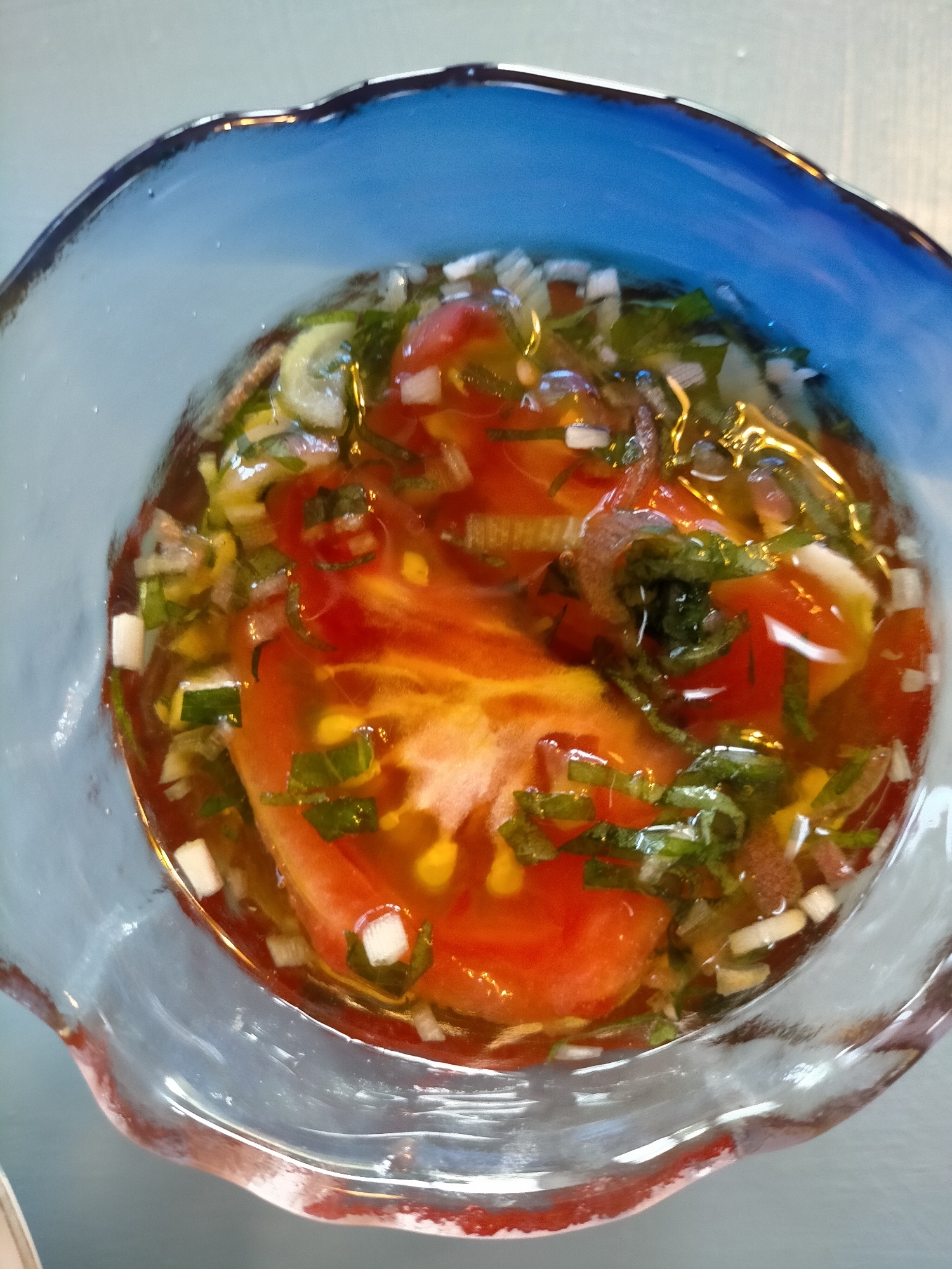 きゅうりとトマトとみょうがのそうめん汁 レシピ 作り方 By Ishiho 楽天レシピ
