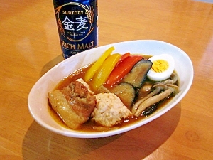 残ったカレーdeスープカレー♪