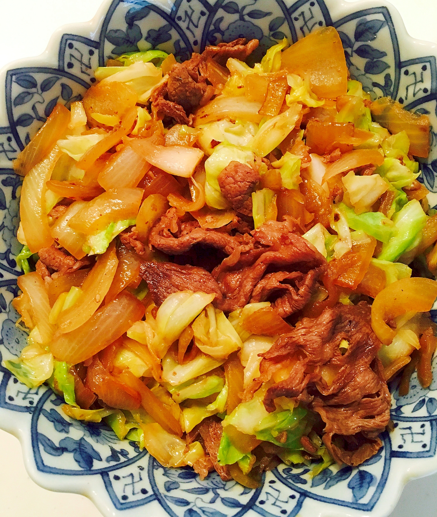 牛肉と野菜炒め