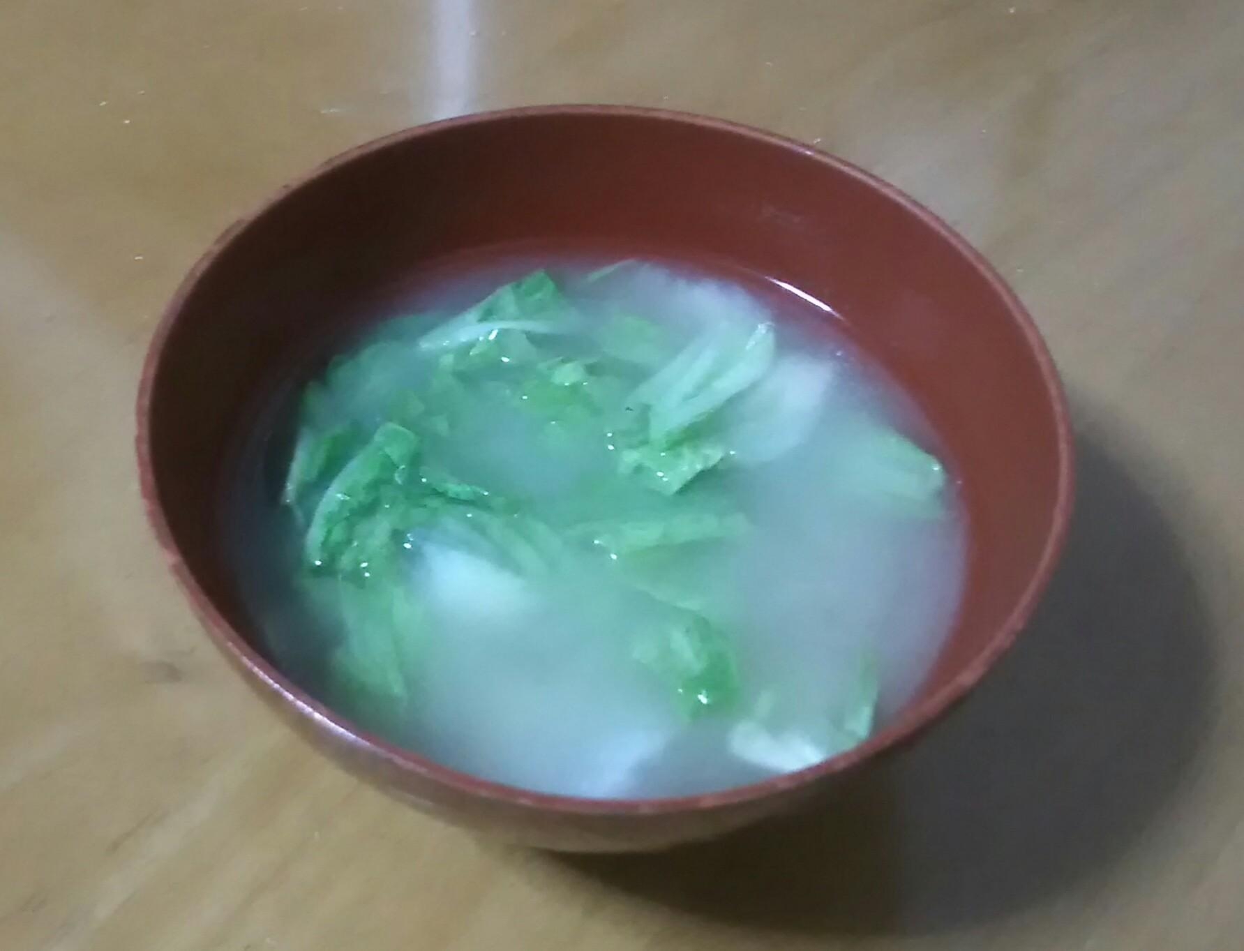 白菜だけの味噌汁