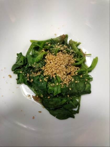 ほうれん草のおひたし（昆布だし＆はちみつ）
