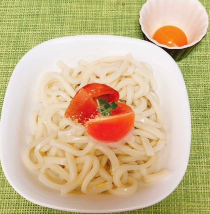 トマトたっぷり薬味うどん