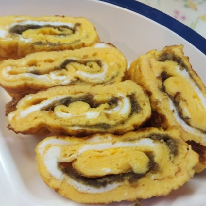 中とろ〜んᕷ˖とろろ昆布の玉子焼きꕤ୭*