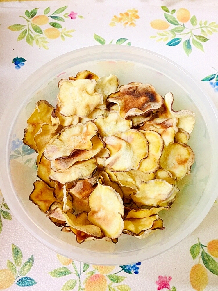 レンジでさつまいもチップス