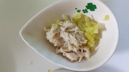 離乳食中期☆ササミと白菜の煮物