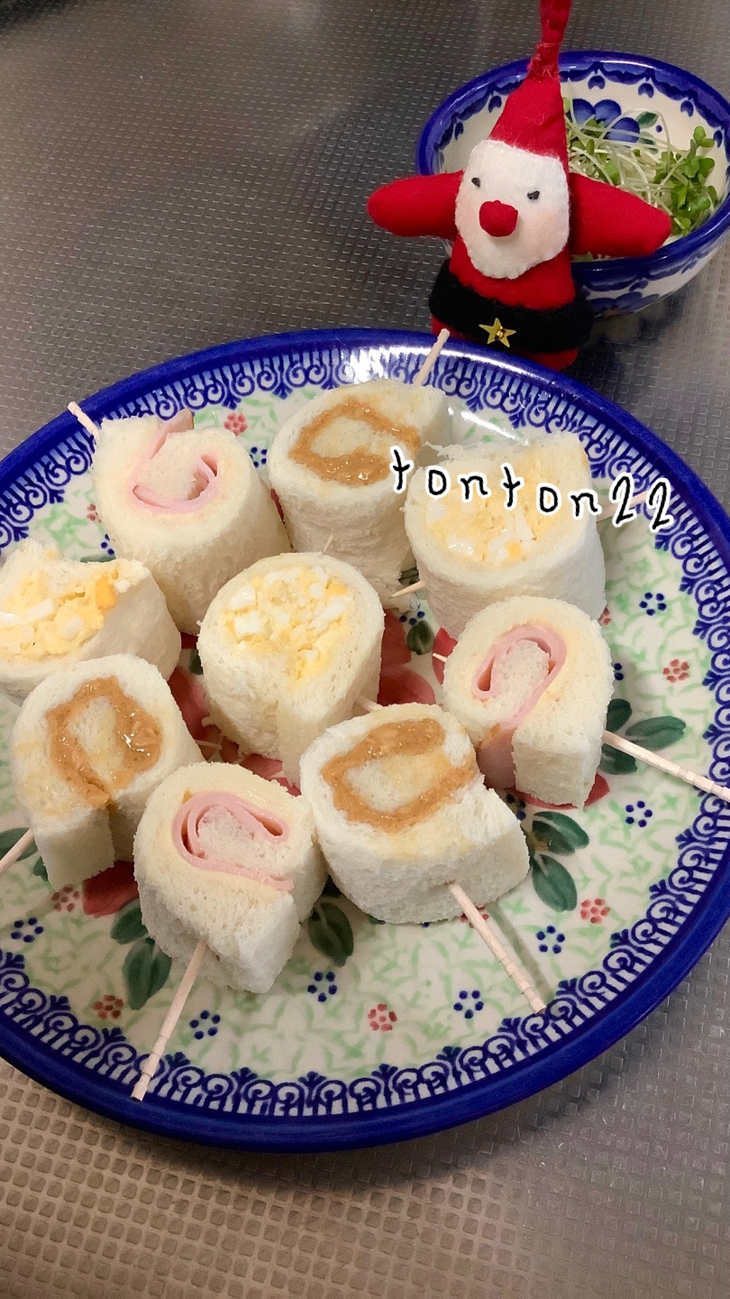 クリスマスにロールサンドイッチ レシピ 作り方 By Tonton22 楽天レシピ