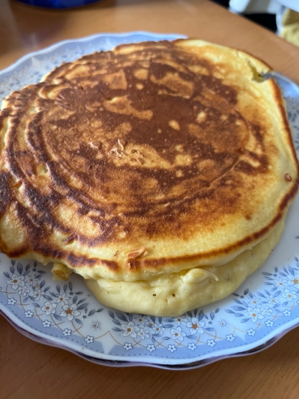 ヨーグルトのホエイでもちもち米粉パンケーキ