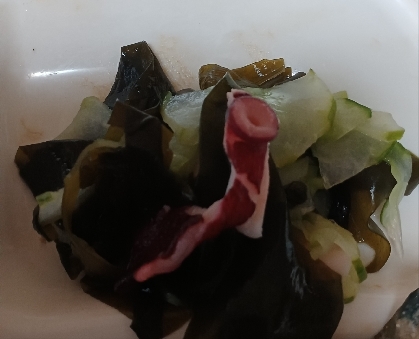 たこときゅうりとわかめの酢の物