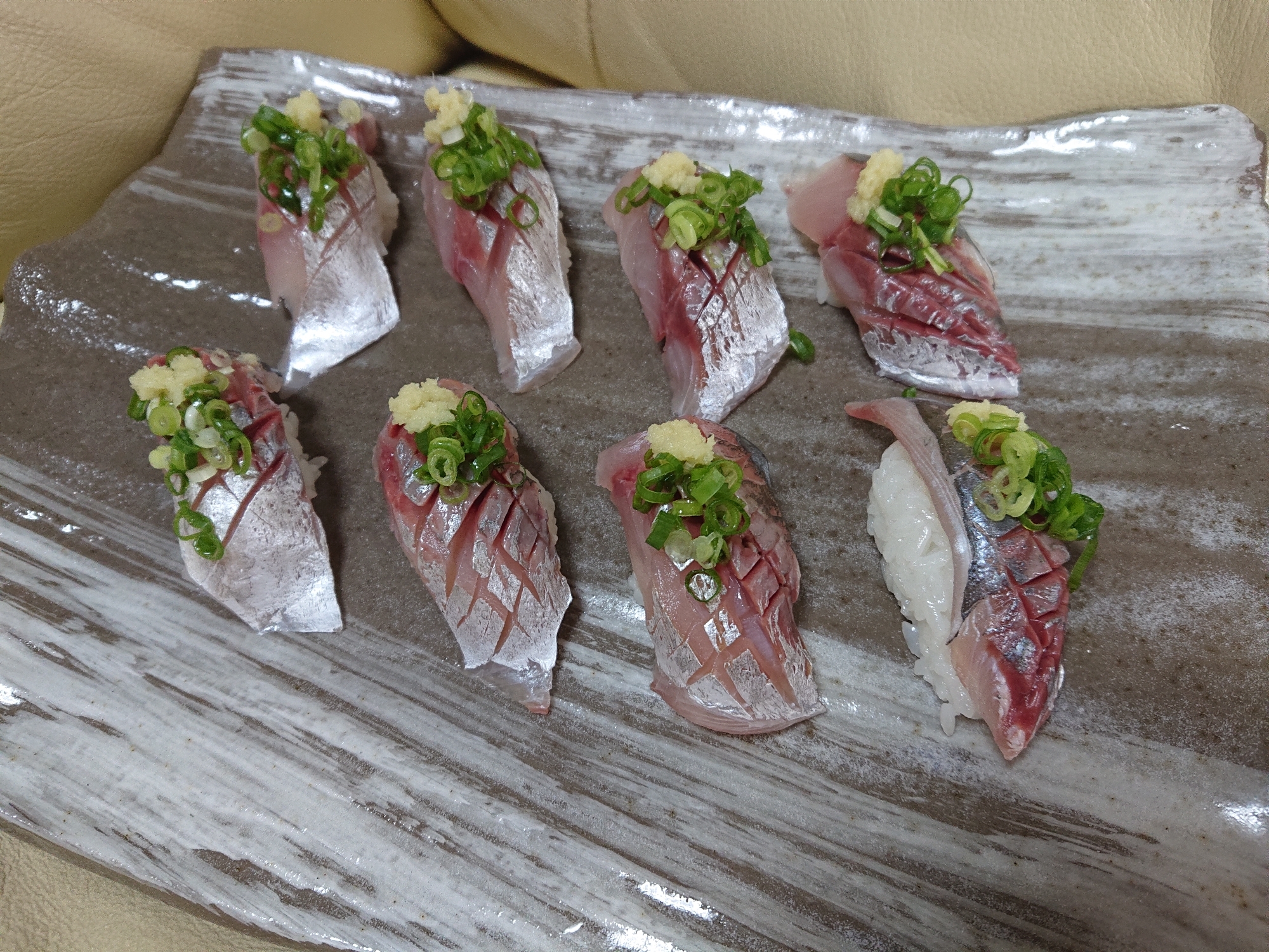 【釣り魚料理】鯵の握り寿司