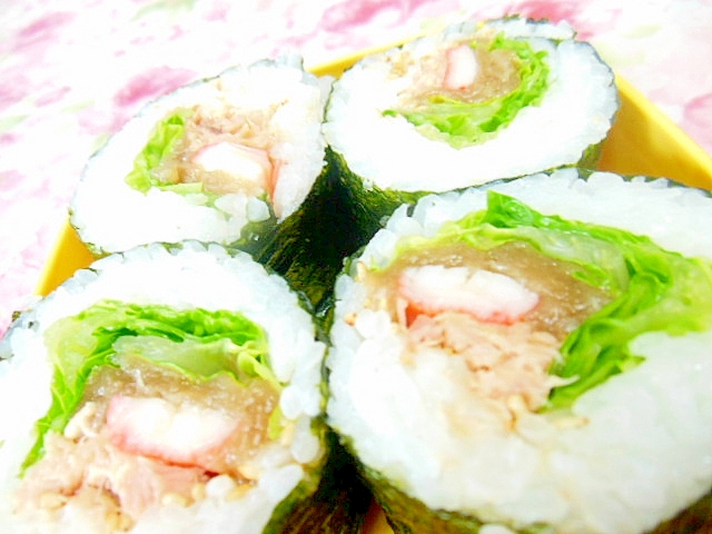 ❤ツナとかんぴょうとロメインレタスの巻き寿司❤