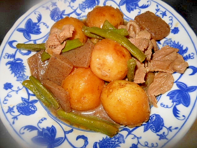 ☆小芋と蒟蒻・豚肉の甘辛煮☆