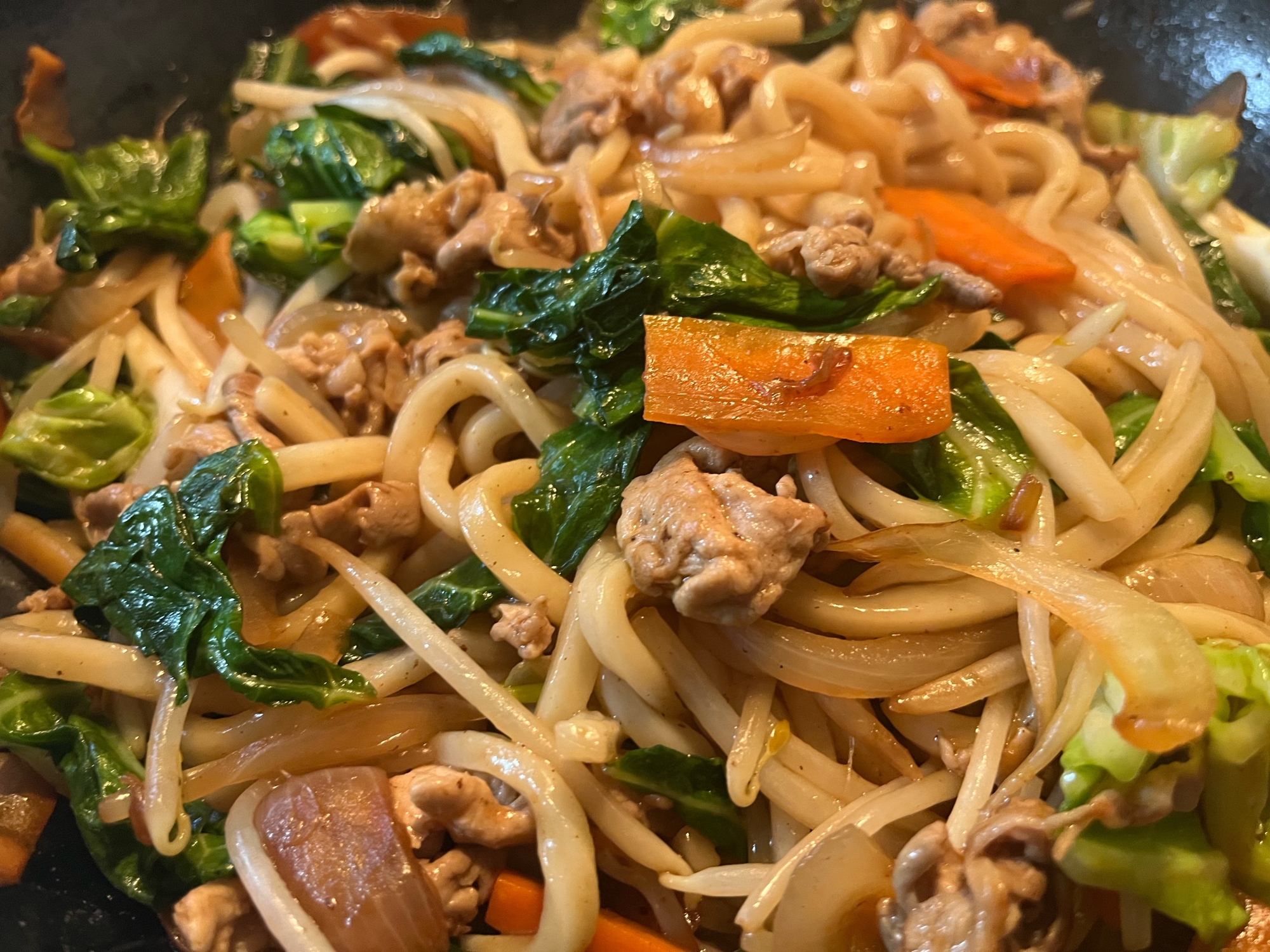 野菜たっぷり·͜· ᕷ焼きうどん