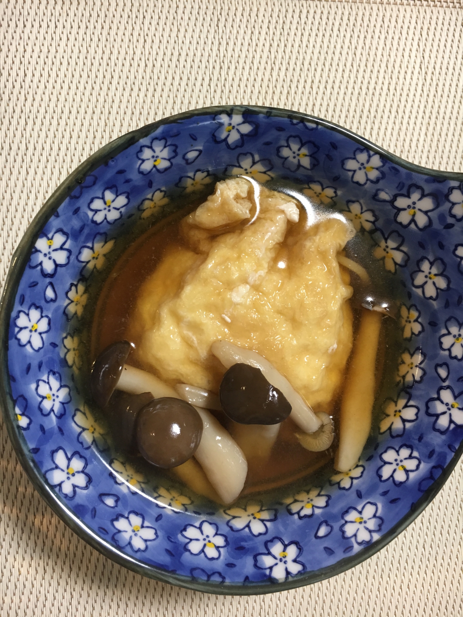 余りものの油揚げで簡単☆巾着たまご煮